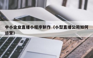德宏中小企业直播小程序制作（小型直播公司如何运营）